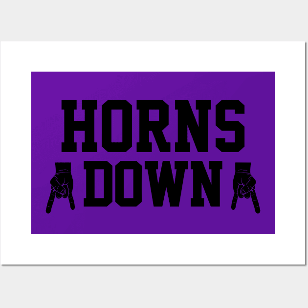 Horns Down - Purple/Black Wall Art by KFig21